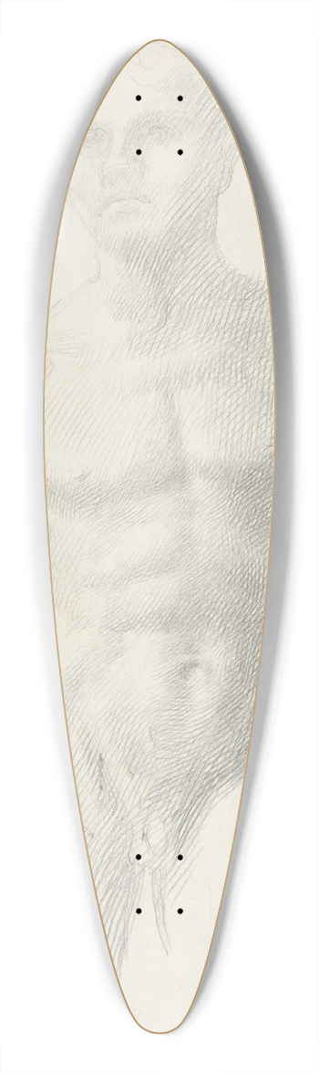Alphonse Legros - Study of a Figure 39.3 inch art pintail longboard deck