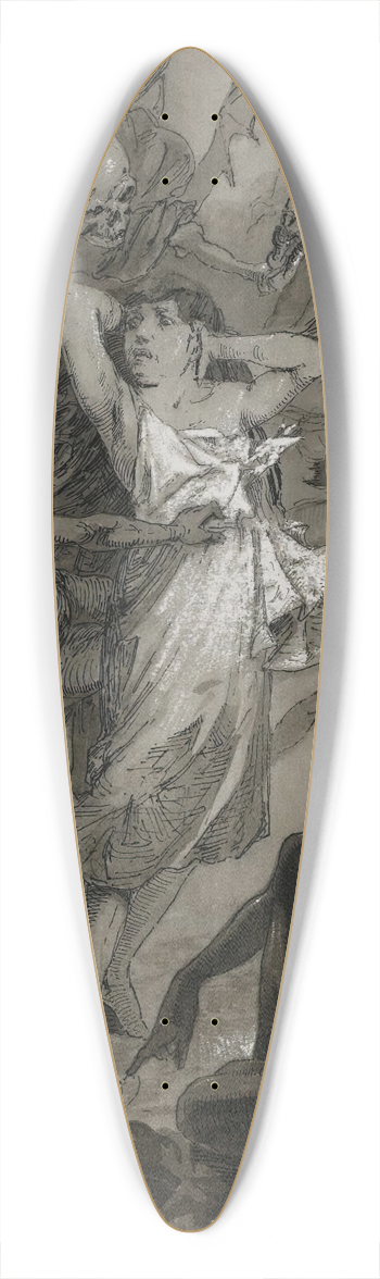 Alphonse Mucha - The Dance Of Death 39.3 inch art pintail longboard deck