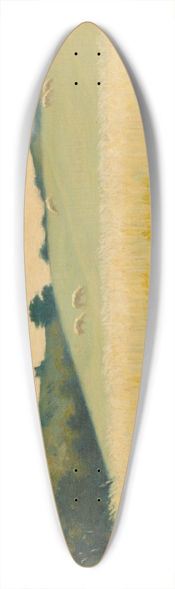 Alphonse Osbert - Dans les champs de Dilette (Manche) 39.3 inch art pintail longboard deck