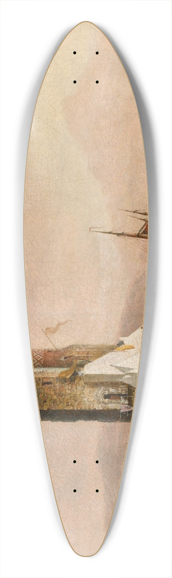 Ambroise-Louis Garneray - Muscat, Oman 39.3 inch art pintail longboard deck