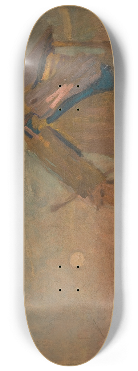 Jan Stanislawski - Landscape with Windmills 8.25 inch art skate deck