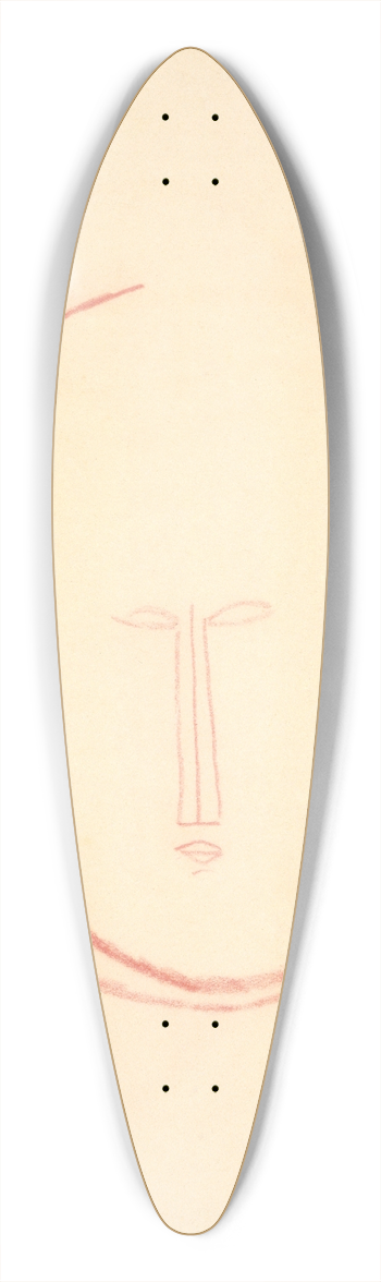 Amedeo Modigliani - Frontaler runder Kopf 39.3 inch art pintail longboard deck