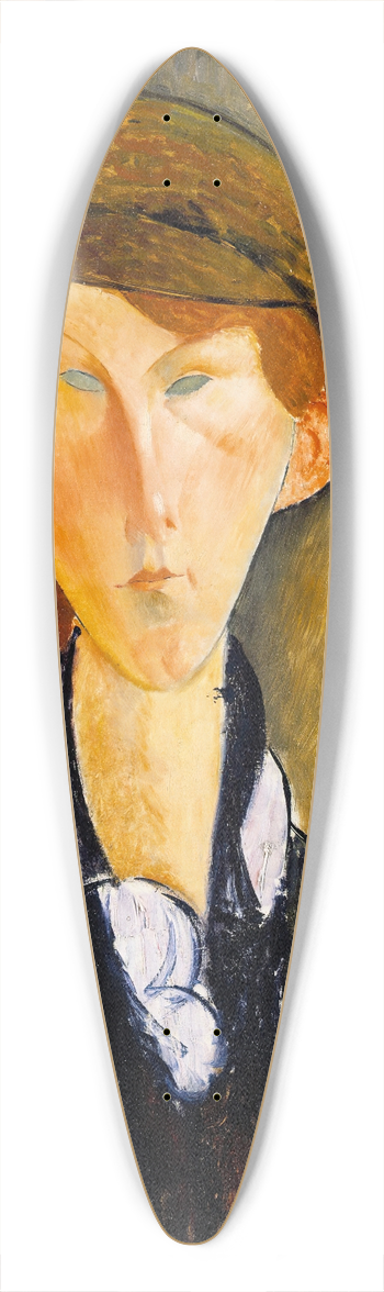 Amedeo Modigliani - Young Man with a Cap 39.3 inch art pintail longboard deck