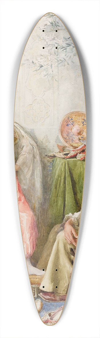 Amedeo Simonetti - The Harems Cobbler 39.3 inch art pintail longboard deck
