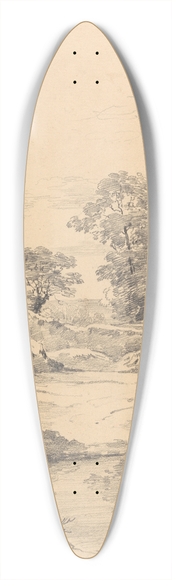 Amelia Long - Bromley Hill, Kent 39.3 inch art pintail longboard deck