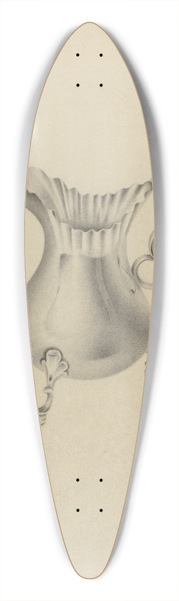 Amelia Tuccio - Silver Creamer 39.3 inch art pintail longboard deck