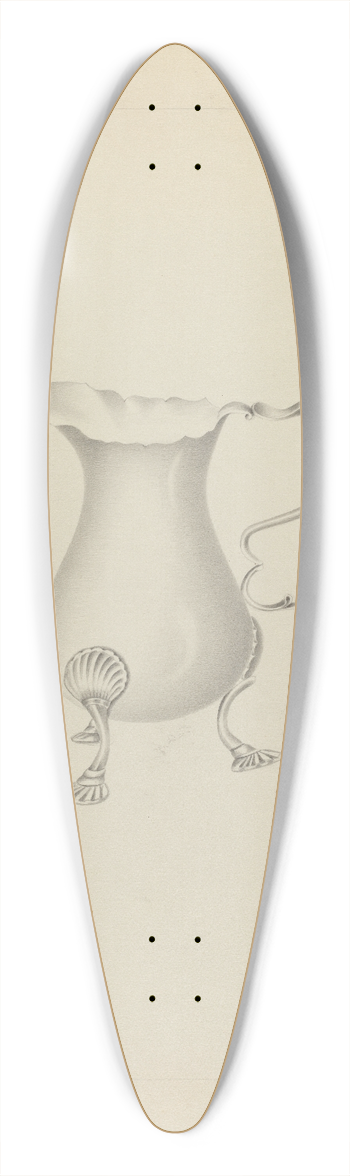 Amelia Tuccio - Silver Creamer 39.3 inch art pintail longboard deck