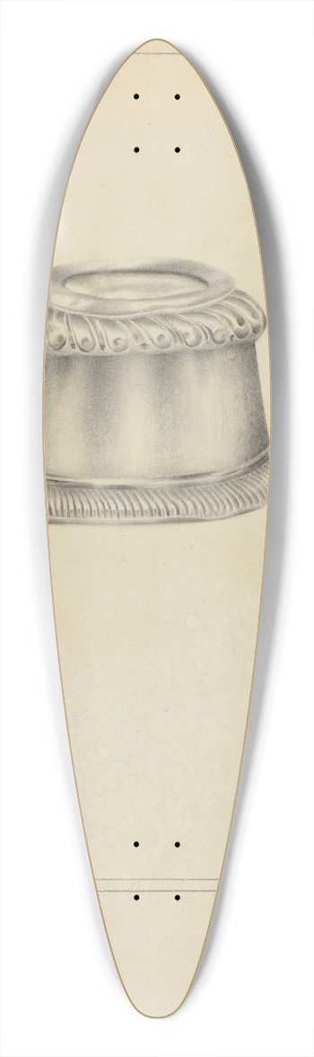 Amelia Tuccio - Silver Salt Trencher 39.3 inch art pintail longboard deck