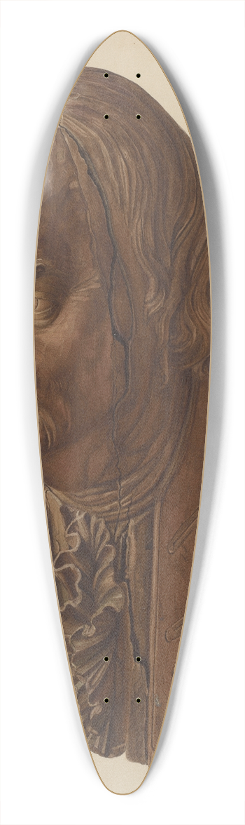 American 20th Century - Figurehead  Benjamin Franklin 39.3 inch art pintail longboard deck