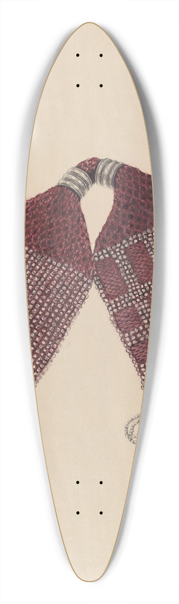American 20th Century - Purse 39.3 inch art pintail longboard deck