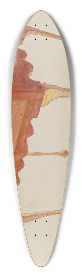 American 20th Century - Rectangular Serving Table 39.3 inch art pintail longboard deck