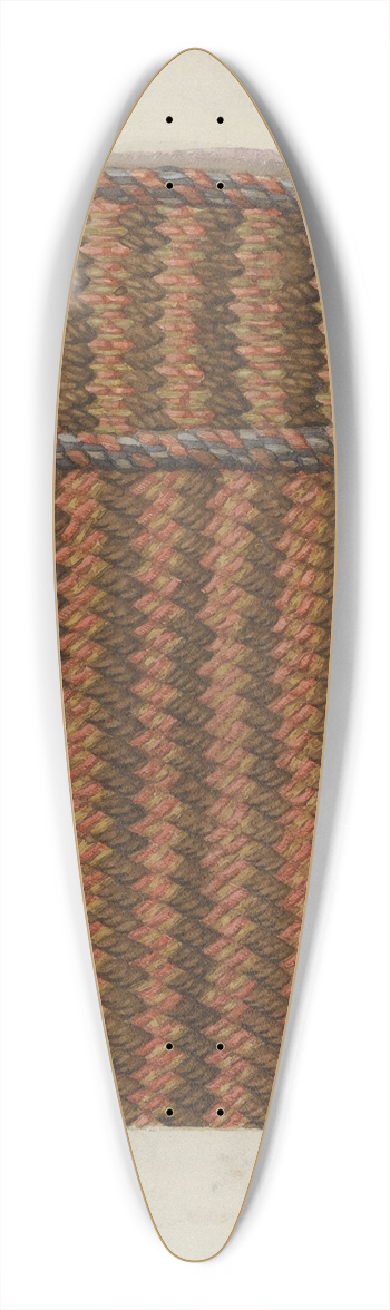 American 20th Century - Shaker Material 39.3 inch art pintail longboard deck