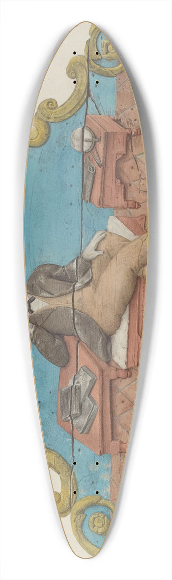 American 20th Century - Sternpiece 39.3 inch art pintail longboard deck