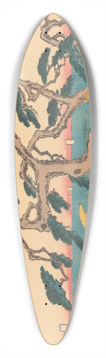 And Hiroshige - Hamamatsu 39.3 inch art pintail longboard deck