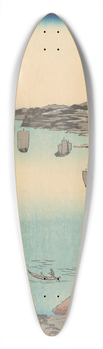 And Hiroshige - Kanagawa 39.3 inch art pintail longboard deck