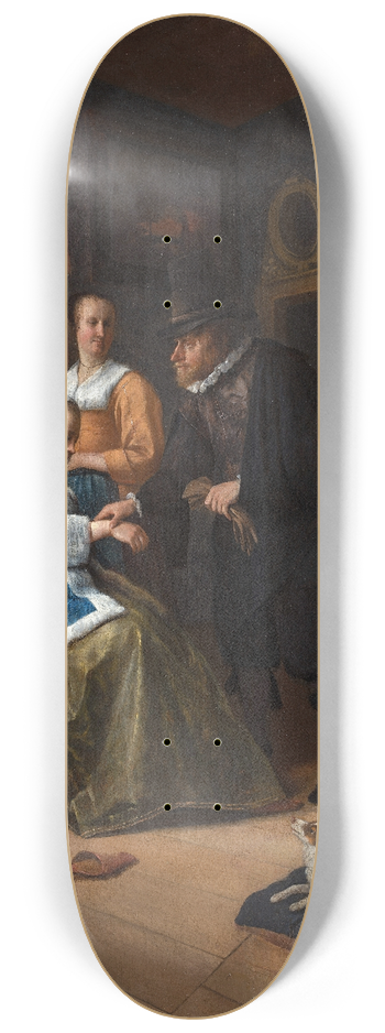 Jan Steen - The Sick Girl 8.25 inch art skate deck