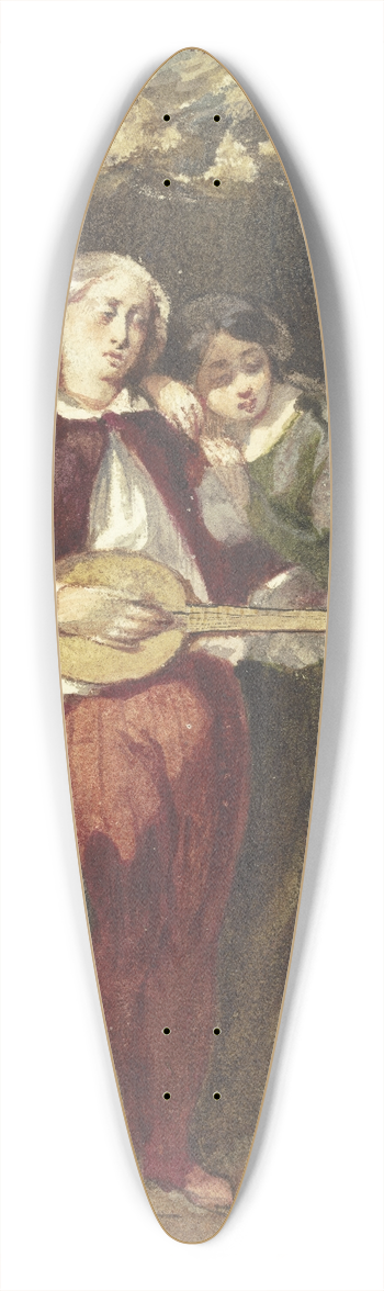 Andreas Deckelmann - Lovers in the front door 39.3 inch art pintail longboard deck