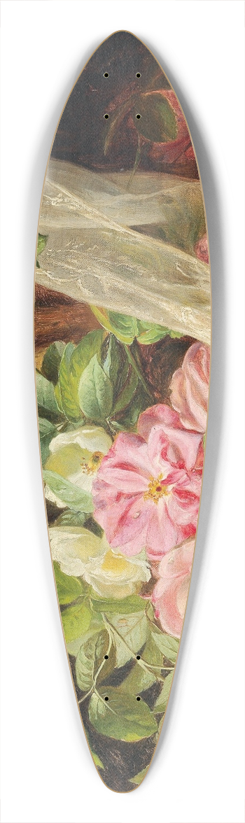 Andreas Lach - Still Life With Roses On A Forest Floor 39.3 inch art pintail longboard deck