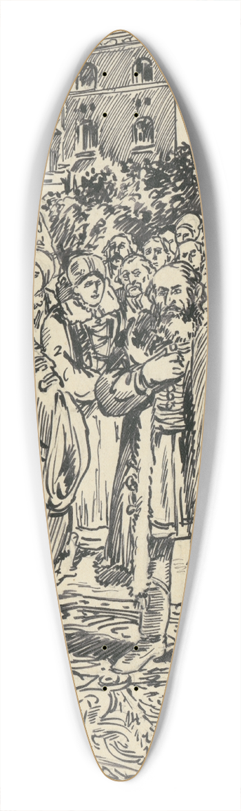 Andrej Kovik - 3.- Zstup pred palcom 39.3 inch art pintail longboard deck