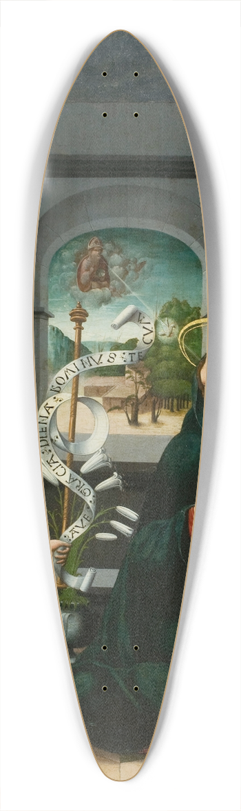 Andrs de Melgar - Annunciation 39.3 inch art pintail longboard deck