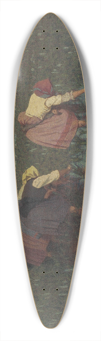 Angelo Morbelli - Le risaiuole 39.3 inch art pintail longboard deck