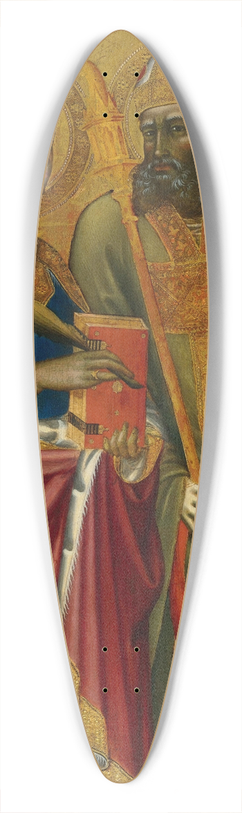 Angelo Puccinelli - Saint Catherine And A Bishop Saint 39.3 inch art pintail longboard deck