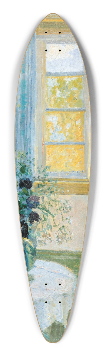Anna Ancher - Interior with clematis 39.3 inch art pintail longboard deck