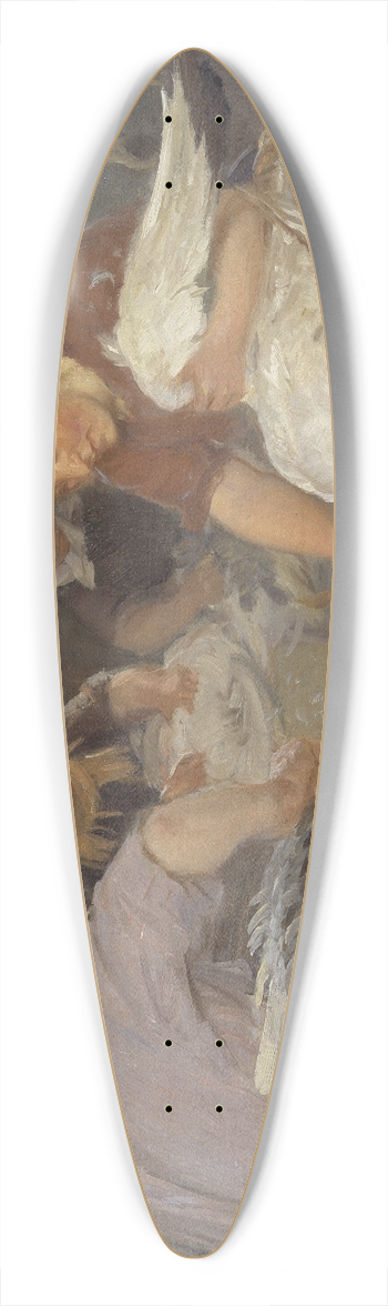 Anna Ancher - Plucking the Geese 39.3 inch art pintail longboard deck