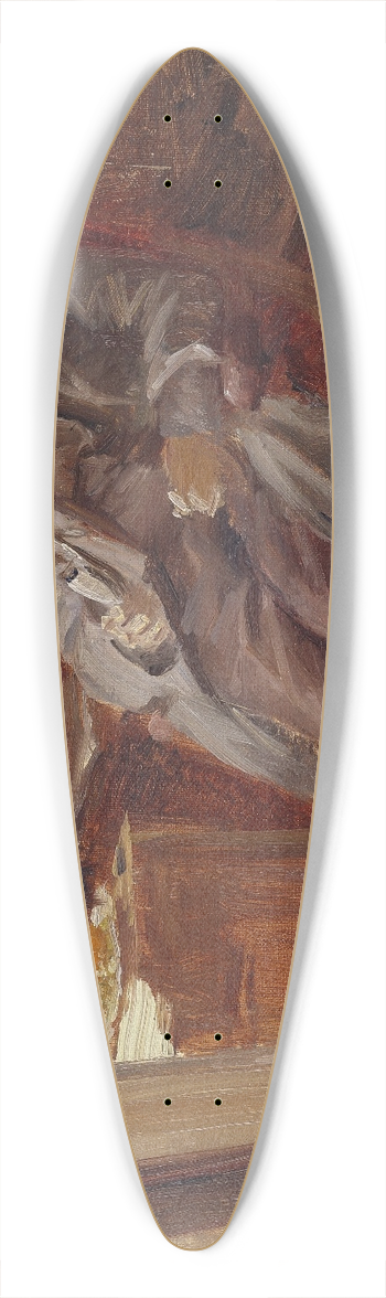 Anna Ancher - The Painter Vilhelm Kyhn Smoking his Pipe 39.3 inch art pintail longboard deck