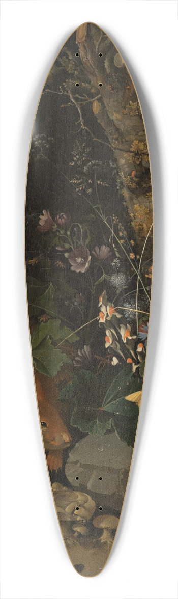 Anna Elisabeth Ruysch - Dickicht mit Blumen und Tieren 39.3 inch art pintail longboard deck