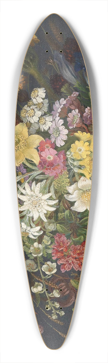 Anna Stainer-Knittel - Alpenblumen 39.3 inch art pintail longboard deck
