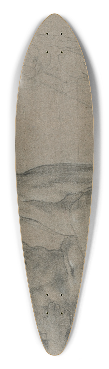 Annibale Carracci - Hercules Resting (recto); Footed Vessel with Handle (verso) 39.3 inch art pintail longboard deck
