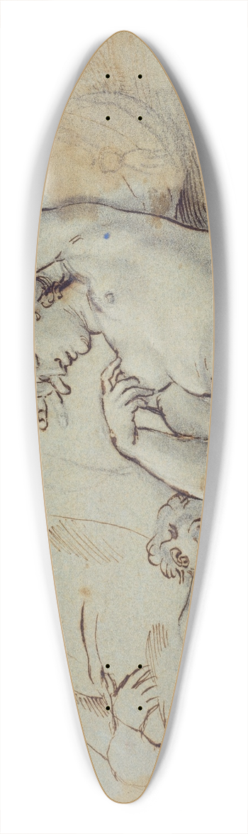 Annibale Carracci - Study of Venus at Rest 39.3 inch art pintail longboard deck