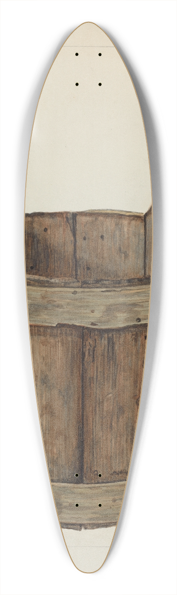Annie B. Johnston - Cedar Piggin 39.3 inch art pintail longboard deck