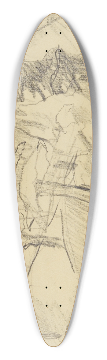 Anny Dollschein - Haus im Wald 39.3 inch art pintail longboard deck
