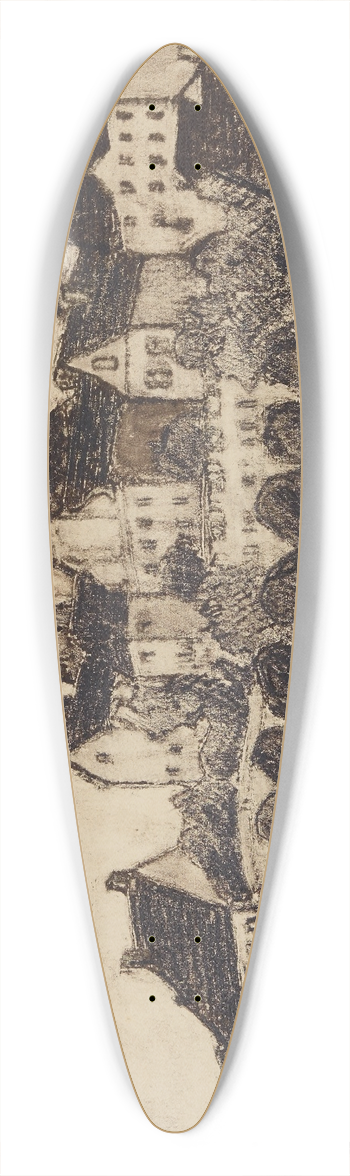 Anny Dollschein - Stadt 39.3 inch art pintail longboard deck