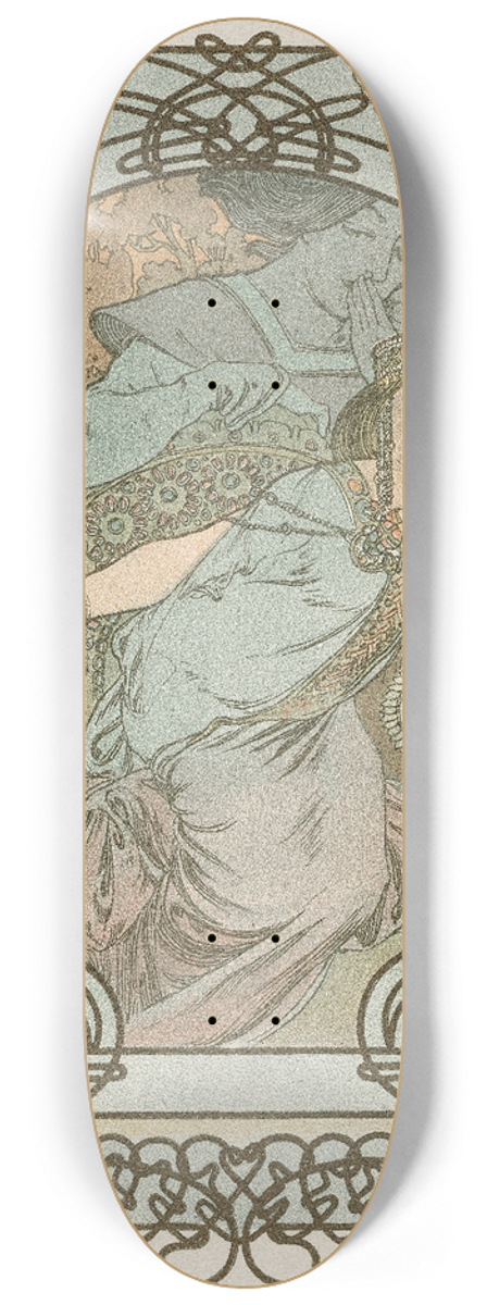 Alphonse Mucha - Ilsee, Princesse de Tripoli 8.25 inch art skate deck