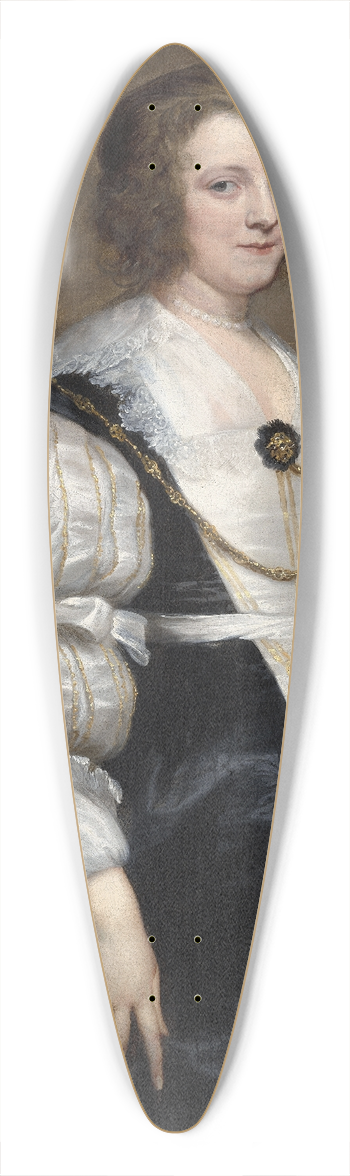 Anthony van Dyck - Lady with a Fan 39.3 inch art pintail longboard deck