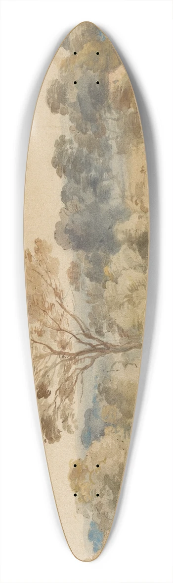 Anthony van Dyck - Landscape 39.3 inch art pintail longboard deck