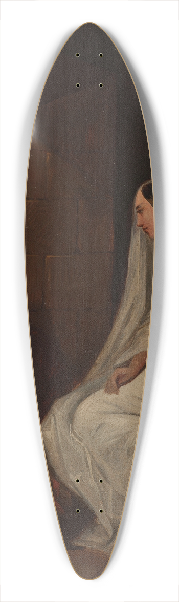 Antoine Johannot - Esmeralda et Quasimodo 39.3 inch art pintail longboard deck