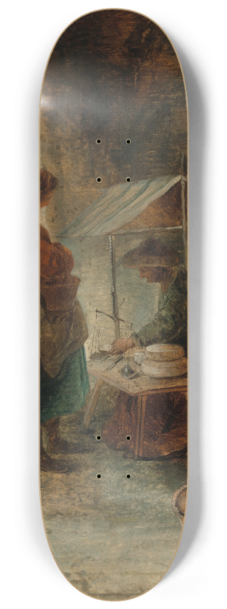 Januarius Zick - The Cheese Seller 8.25 inch art skate deck