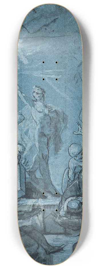 Januarius Zick - The Resurrection of Christ 8.25 inch art skate deck