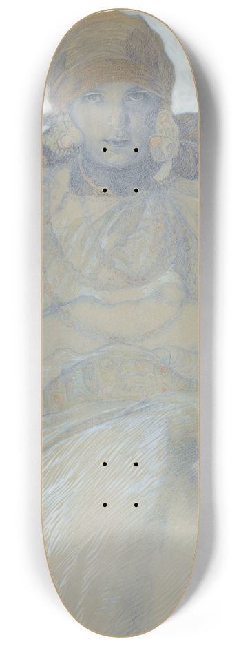 Alphonse Mucha - Jaroslava Mucha 8.25 inch art skate deck