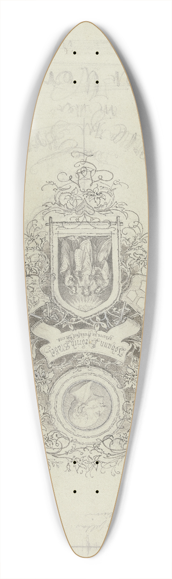Anton Burger - Widmung fr Johann Friedrich Stdel 39.3 inch art pintail longboard deck