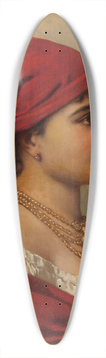 Anton Ebert - Woman in Red 39.3 inch art pintail longboard deck