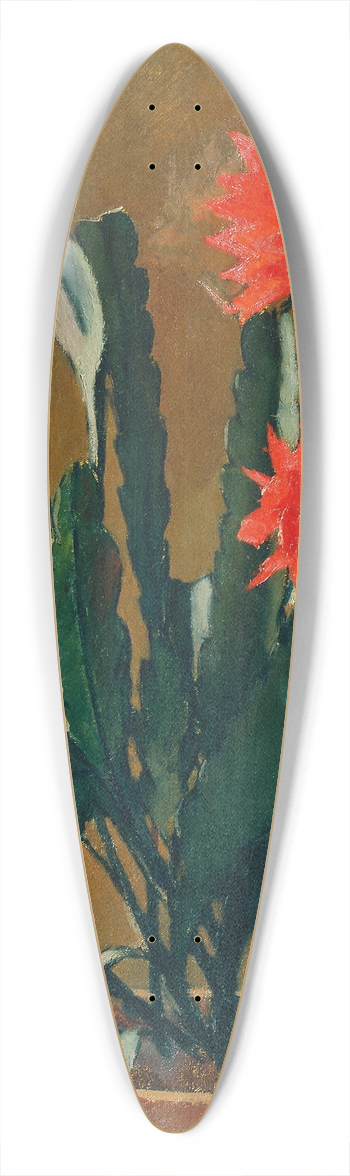 Anton Hula - Stillleben Mit Blhendem Kaktus 39.3 inch art pintail longboard deck