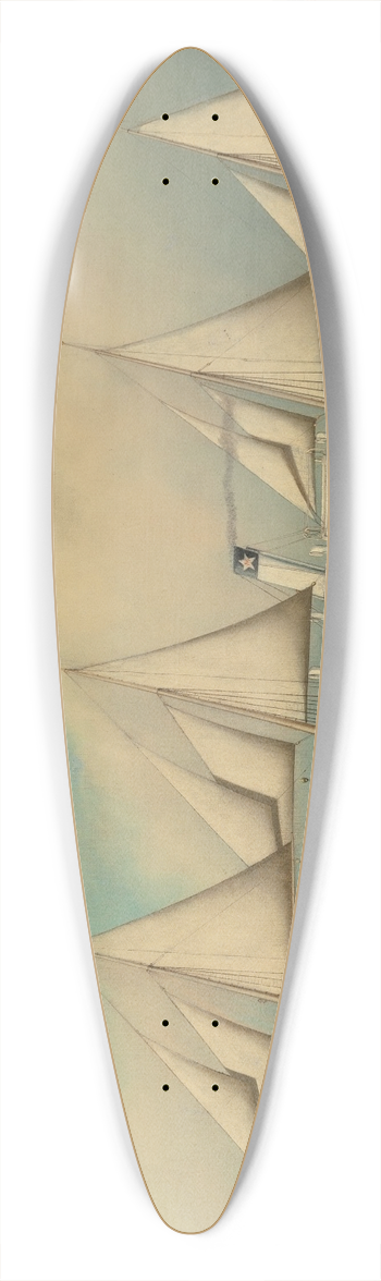 Antonio Jacobsen - El Mar 39.3 inch art pintail longboard deck