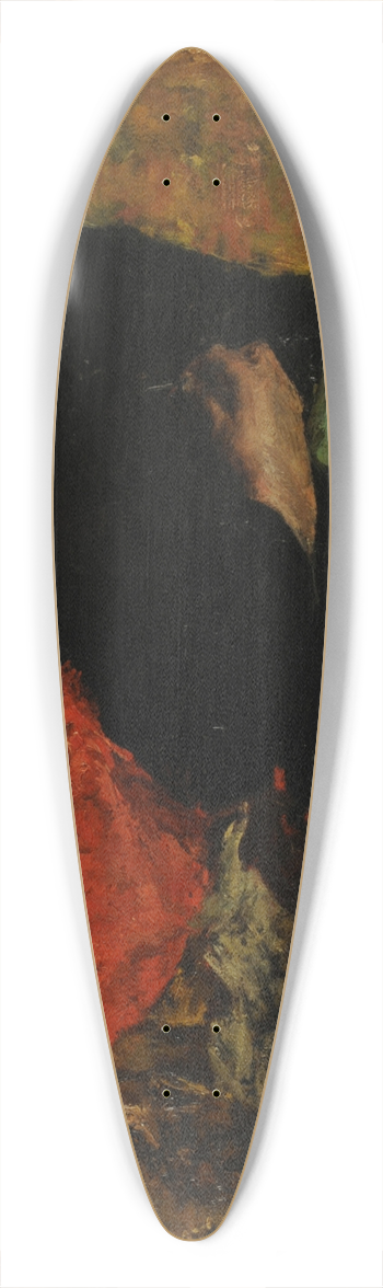 Antonio Mancini - Pensive 39.3 inch art pintail longboard deck