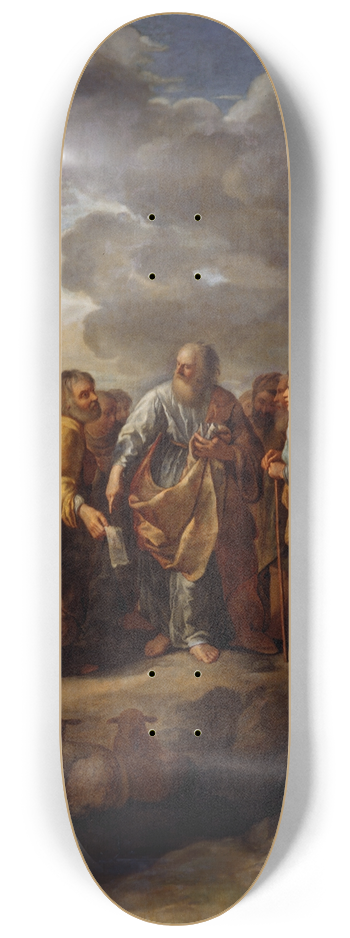 Jan van Bronchorst - Jethro advising Moses 8.25 inch art skate deck