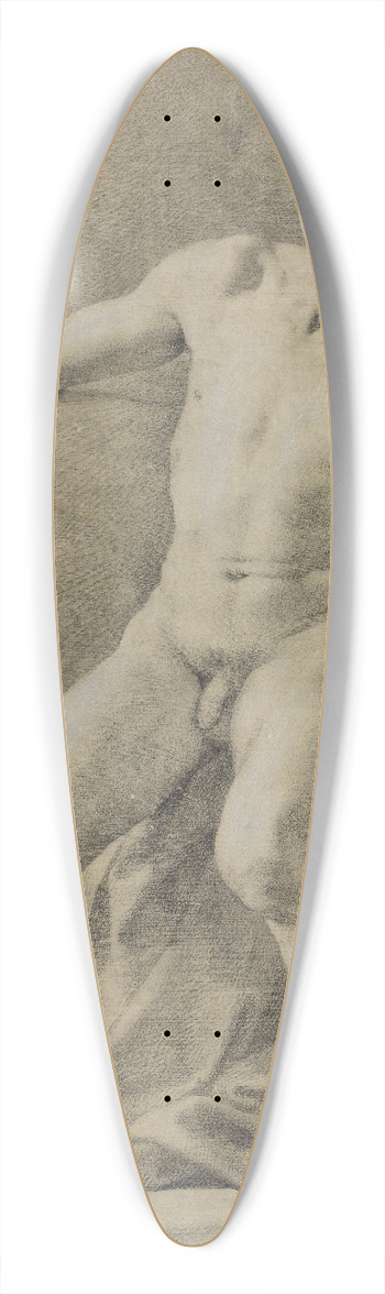 Anton Raphael Mengs - Sitzender mnnlicher Akt, fast frontal, Stab in der Rechten, niederblickend 39.3 inch art pintail longboard deck